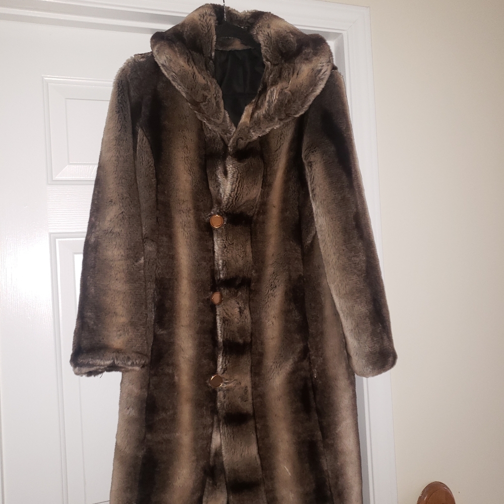 Faux fur coat